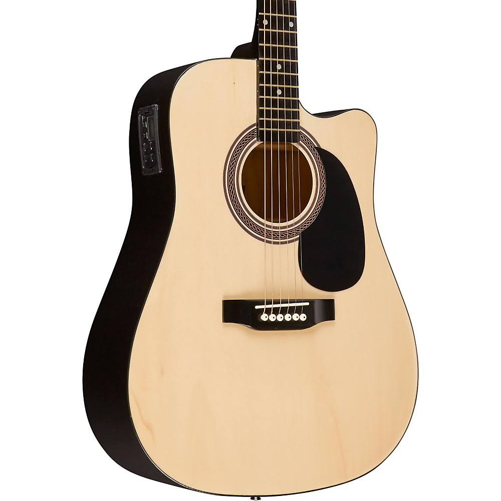 Natural Cutaway Acoustic-Electric Guitar H592