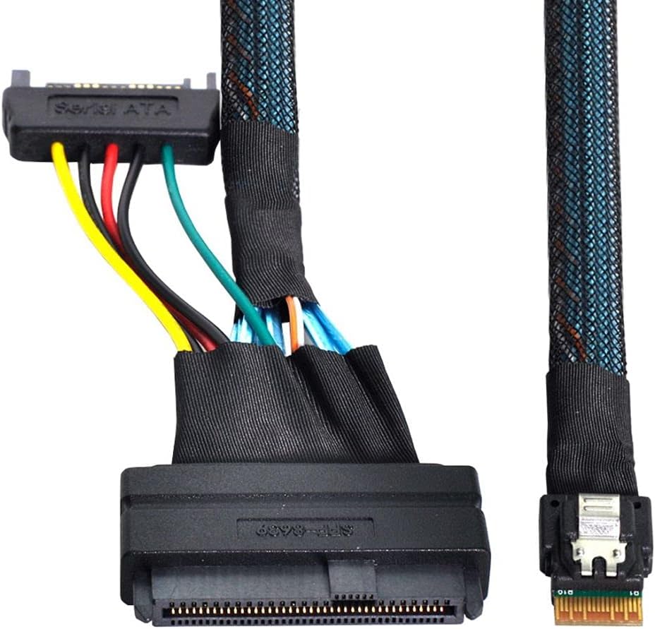 SFF-8639 U.2 to Slimline SFF-8654 4i NVME PCIe SSD Cable M95341