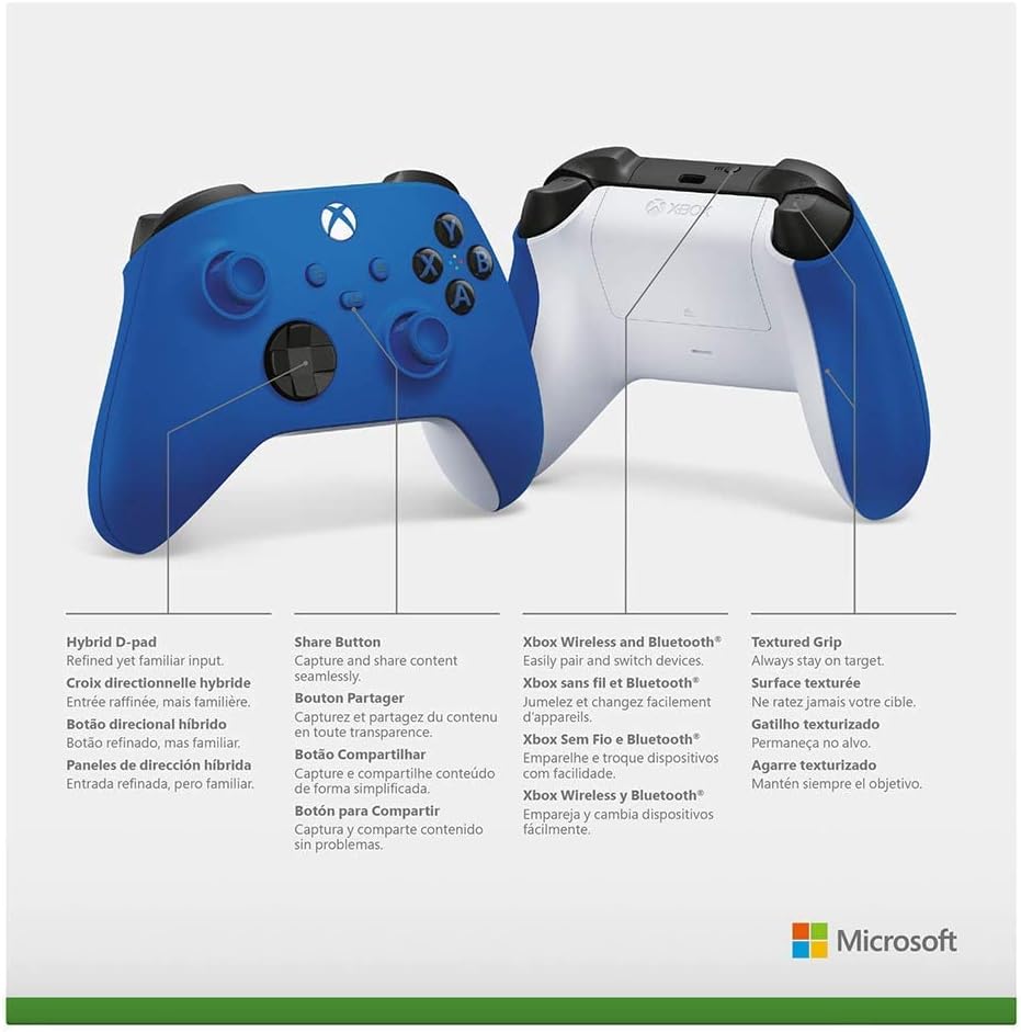 Xbox One S Wireless Bluetooth Controller Blue C2124