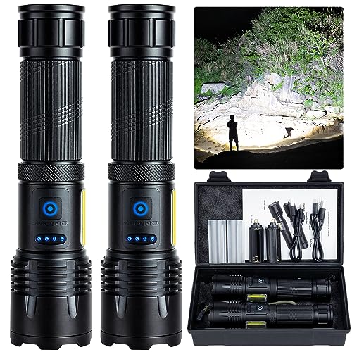 Rechargeable LED Flashlight High Lumen Super Bright COB Work Light IPX7 Waterproof G58008