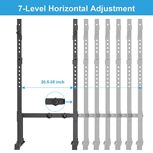 Adjustable Barbell Rack Squat Stand Bench Press Rack 550LBS Max Load Weight Lifting V717838