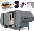 5th Wheel RV Cover Heavy Duty Camper Cover with 2Pcs Straps & Gutter Covers U64176