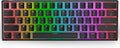 60% Mechanical Gaming Keyboard with PBT Pudding Keycap, RGB Backlit Hot Swappable Type-C 61Key Ultra-Compact Black W2523