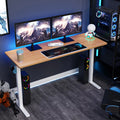 Electric Height Adjustable Standing Desk 63 x 24 Inches White Frame/Yellow Top C443216