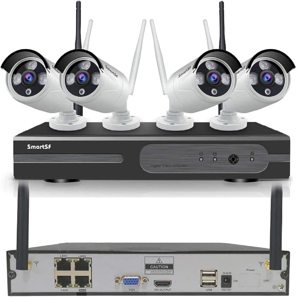 Wireless Security Camera System with 1080P Full HD CCTV NVR Surveillance Camera System H4017