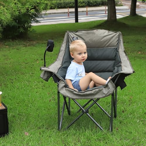 Oversized XL Folding Camping Chair with Cup Holder and Carry Bag T254338