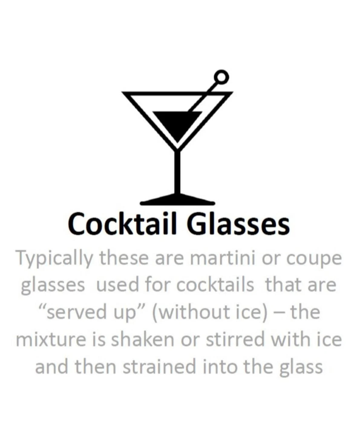 Black Stem Martini Glasses Set of 4 L597701