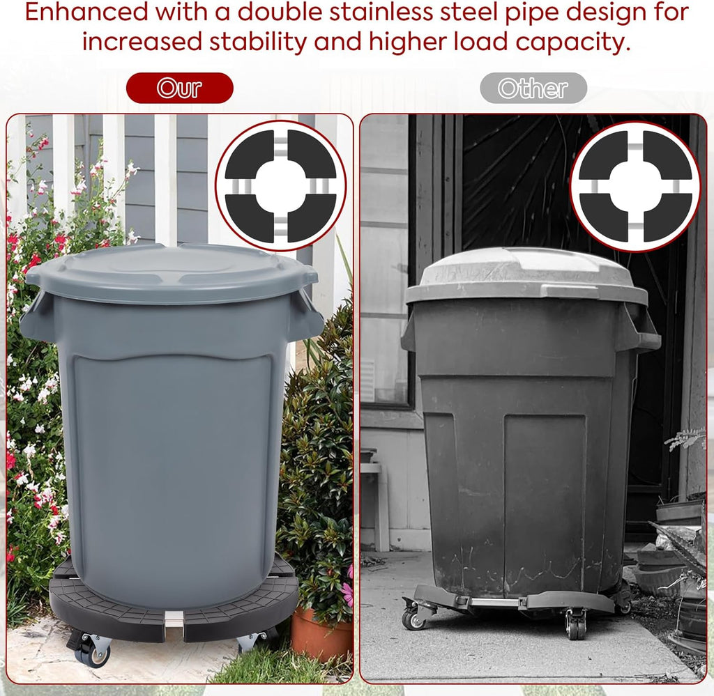 Plant Caddy with Wheels Heavy Duty, 550LBS Adjustable 15.7in-22in Large Plant Stand with Dual Lockable Casters M865
