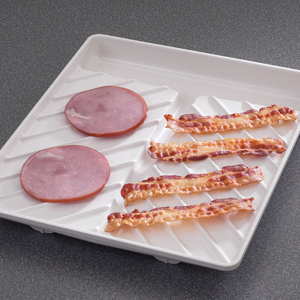 White Microwave Bacon Tray V490342