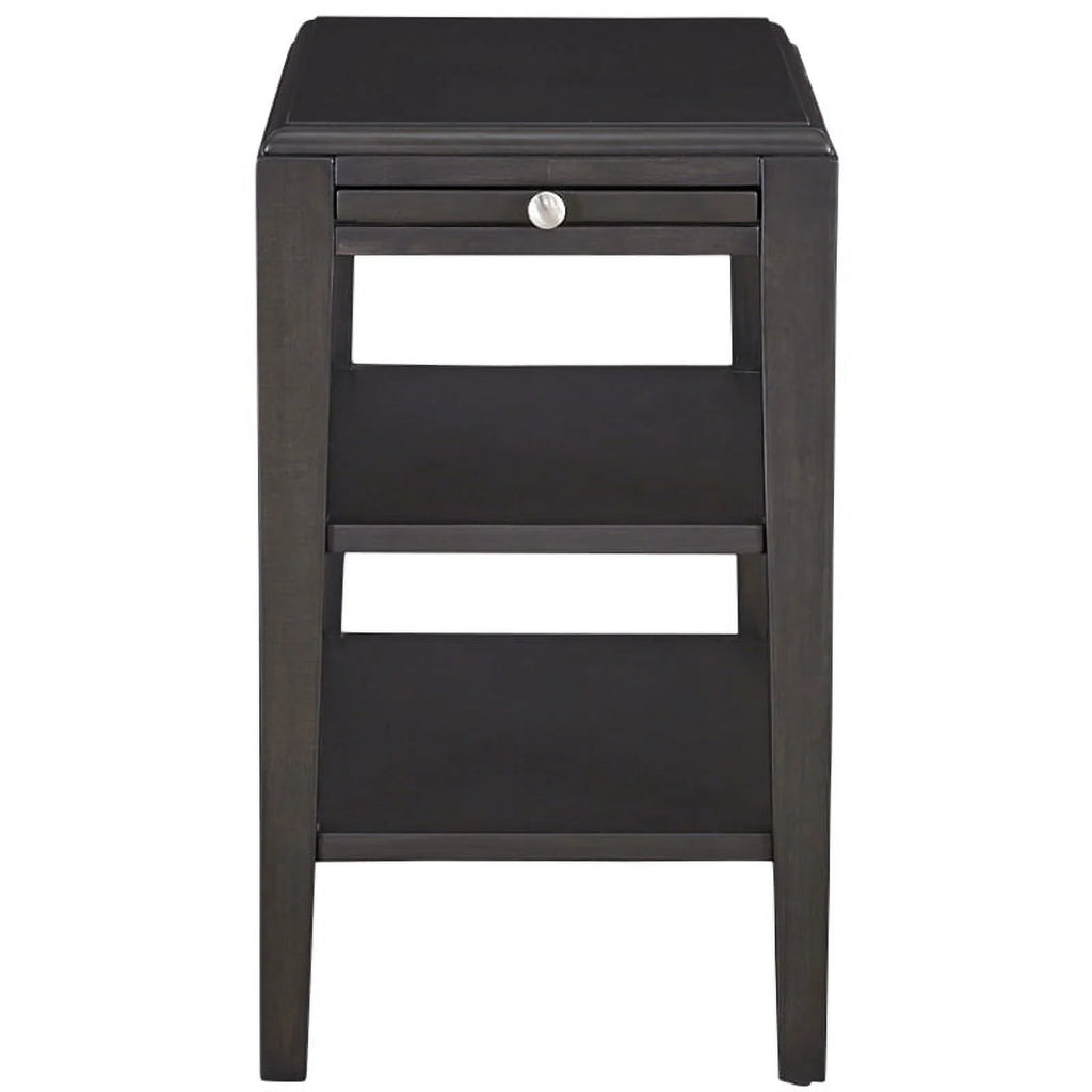Espresso Brown Wood Chairside Table Z156