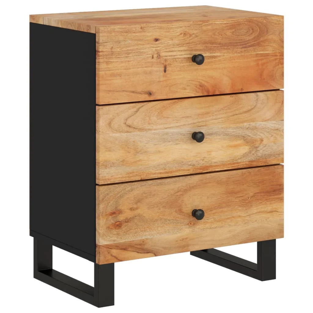 Solid Wood Acacia Bedside Cabinet E1278