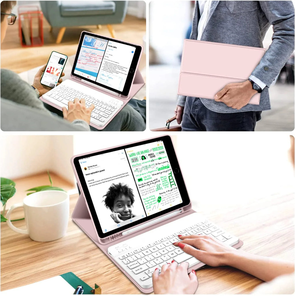 Keyboard Case with Pencil Holder for iPad 9.7 Inch B42108