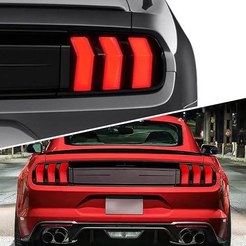 LED Rear Lights with Sequential Turn Signal, Clear Lens Taillight Assembly W190812