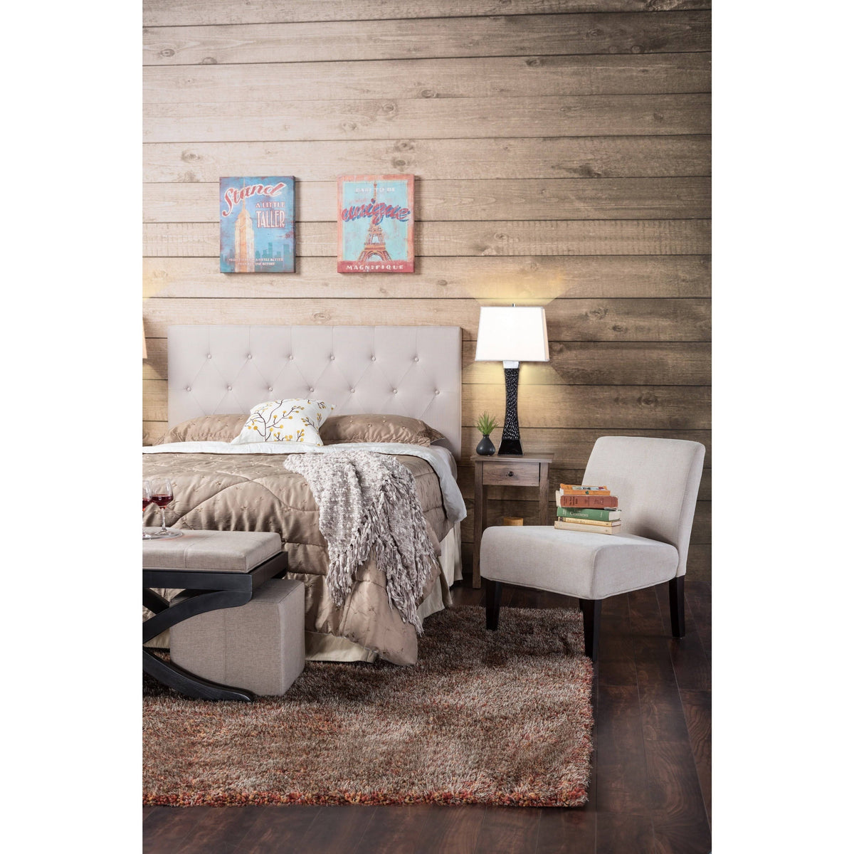 Grey Queen Linen Headboard E5247