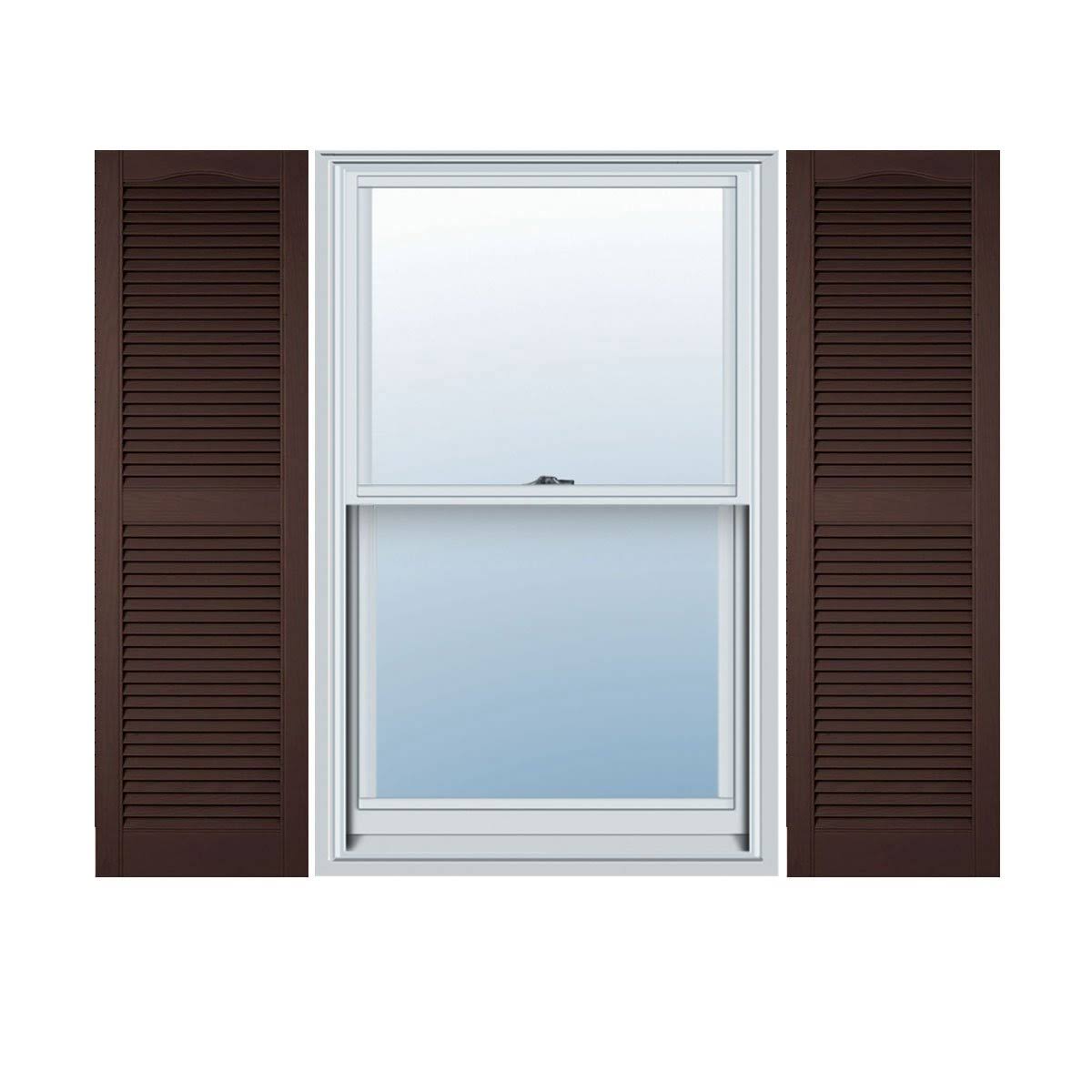 12x22W x 64x22H Vinyl Open Louver Shutters W461