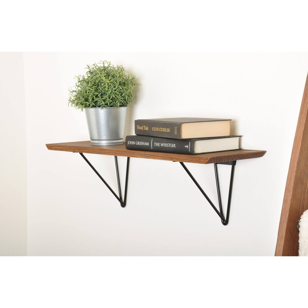 Black Wood Bracket Shelf R8347