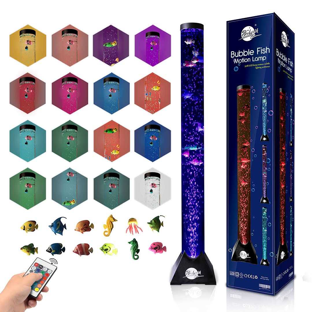 4FT LED Water Bubble Fish Tube Floor Lamp Z9064