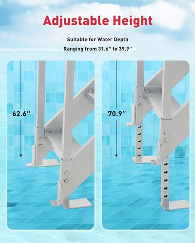 4 Step Aluminum Dock Ladder with Wide Step A30042