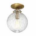 Natural Brass Semi Flush Mount Light Fixture N569391