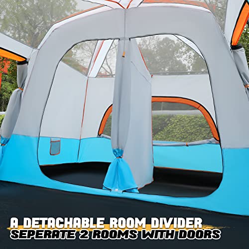 Coffee 5-8 Person Waterproof Windproof Tent with Carry Bag W293