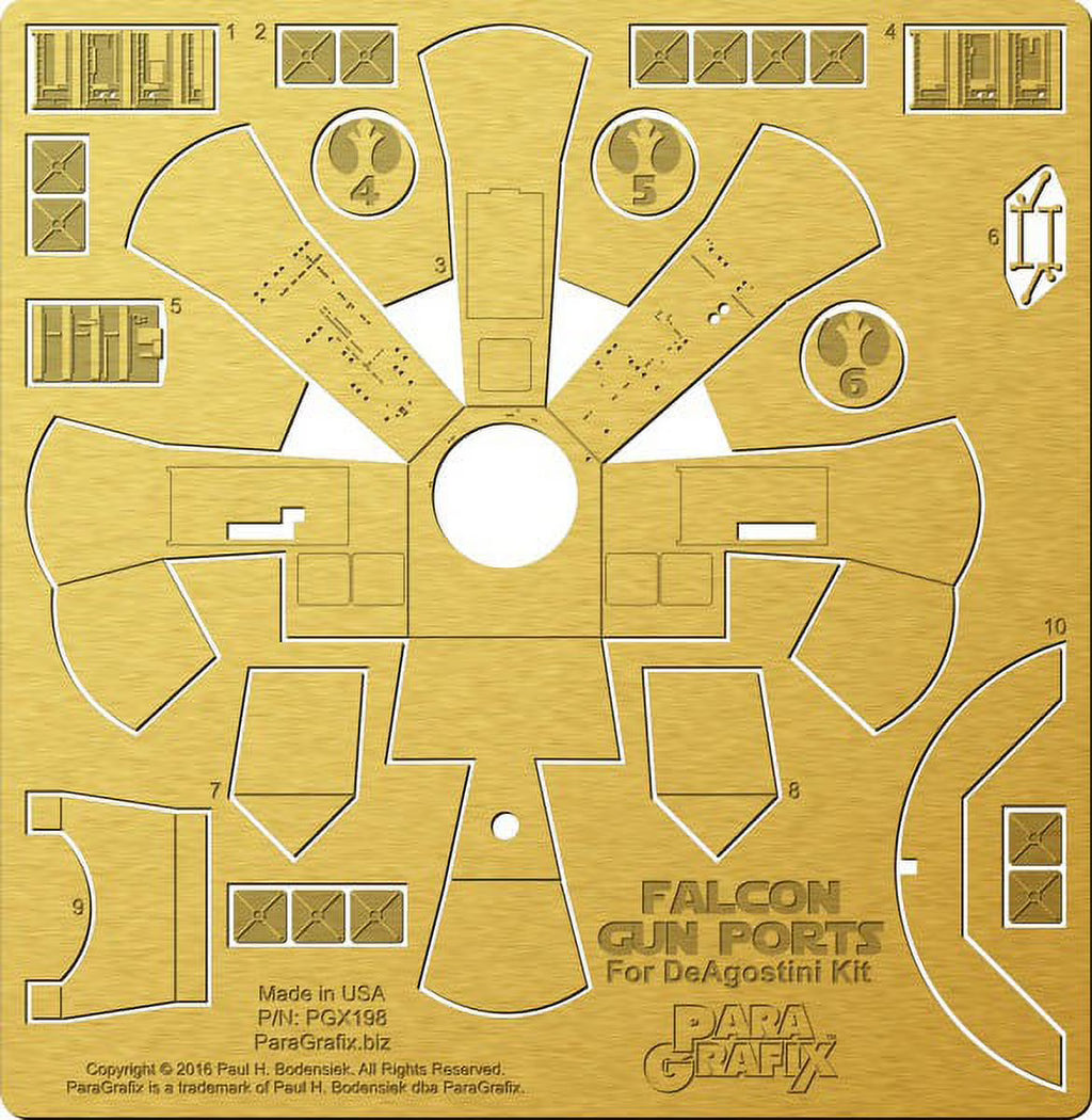 Millennium Falcon Gun Port Photoetch Set for DeAgostini Kit H585