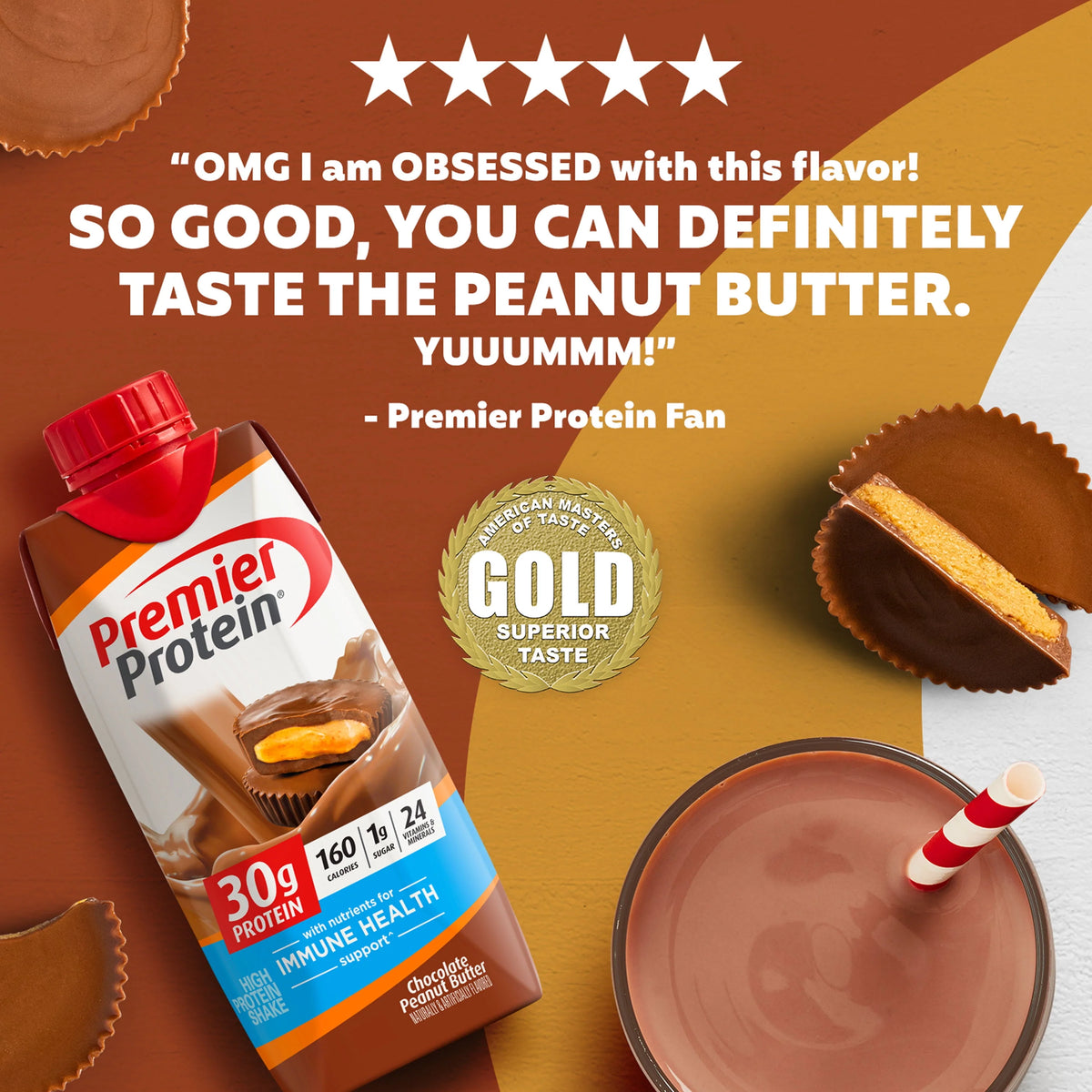 Chocolate Peanut Butter High Protein Shake, 11 fl oz, 4 Ct V5331