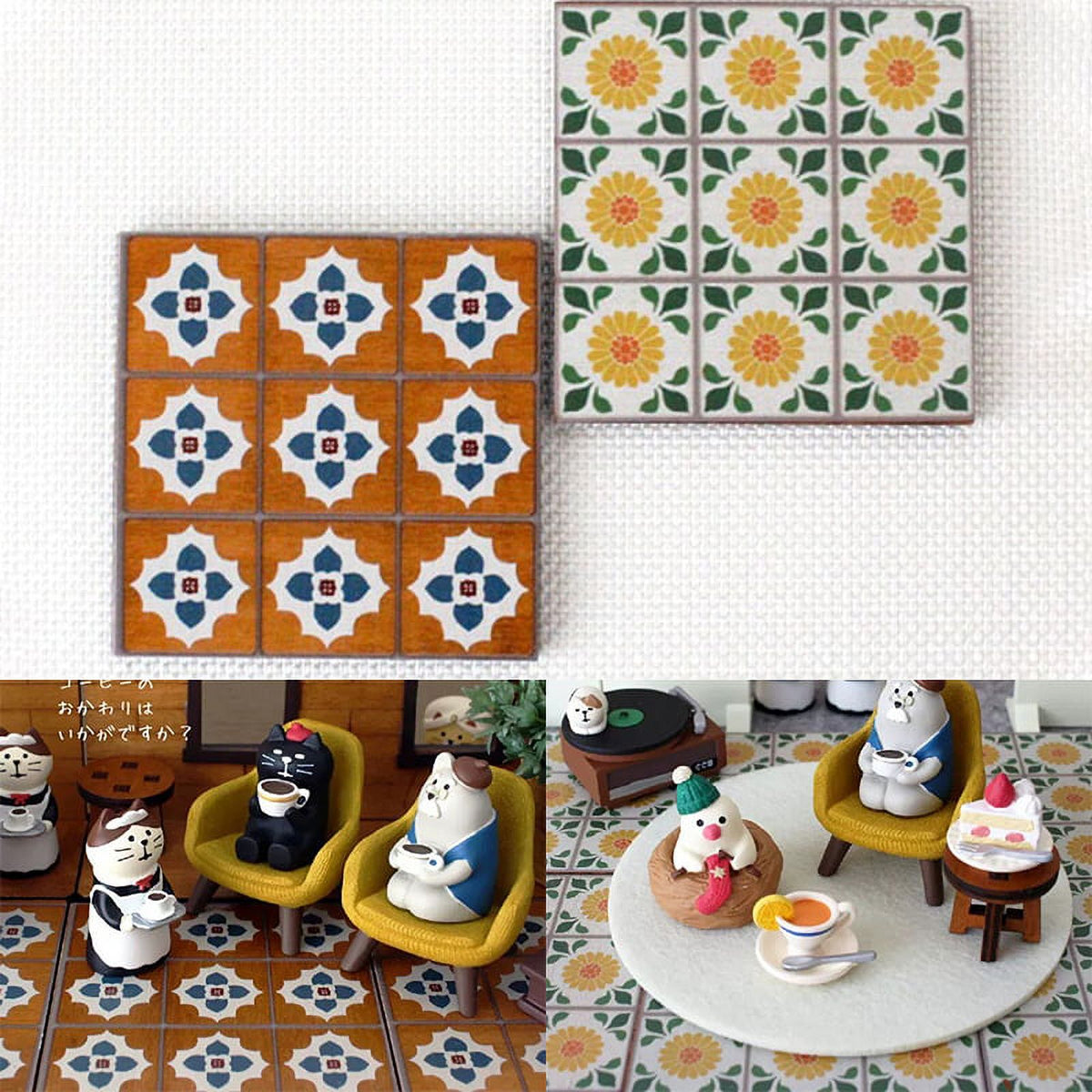 Retro Wooden Dollhouse Miniature Floor Decoration O9237