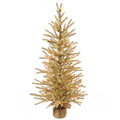 36x22 Champagne Artificial Christmas Tree with 50 Warm White LED Lights C419