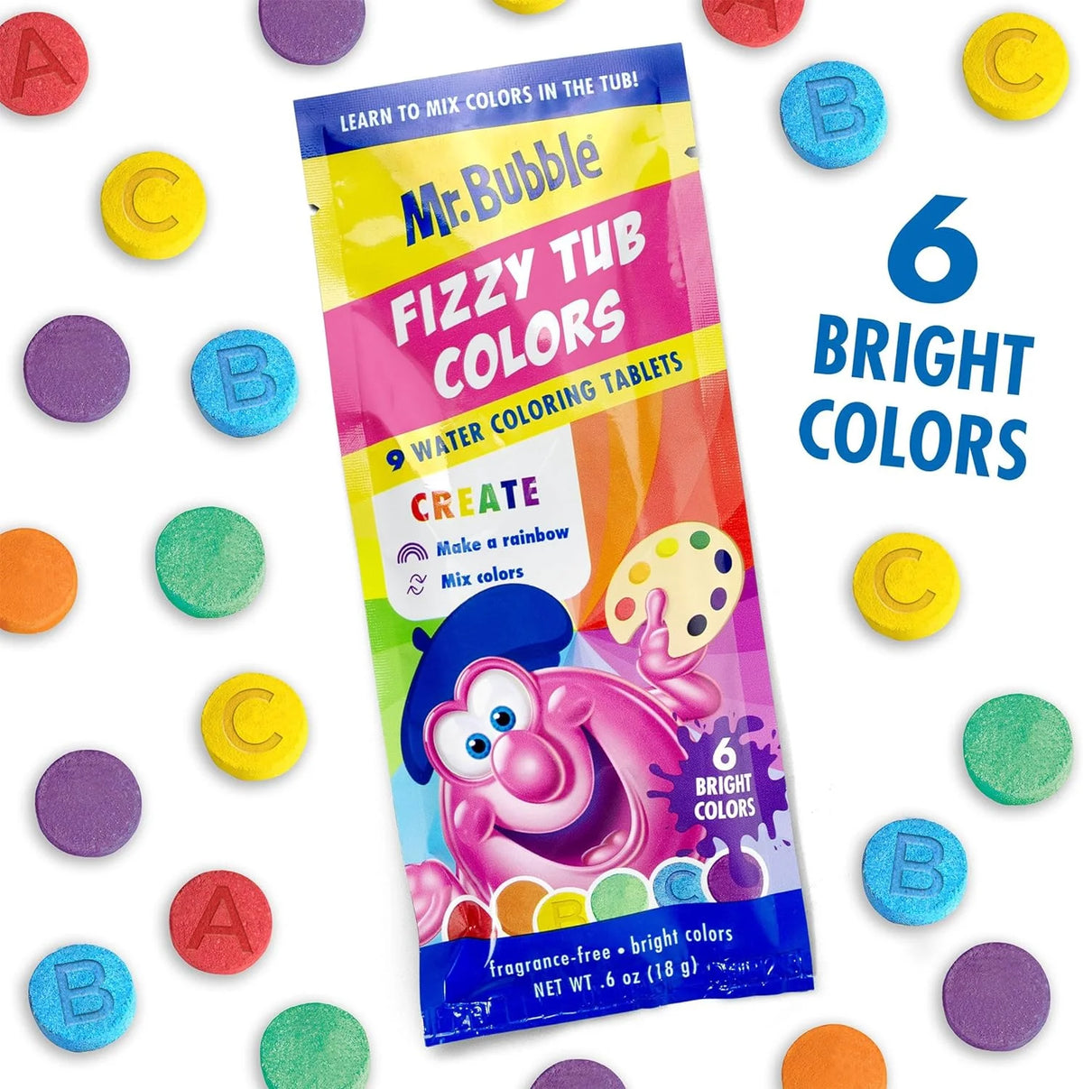 Fizzy Tub Colors (12 Packets, 9 Tablets Each) M1196