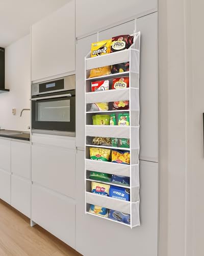 Over Door Hanging Storage Organizer with 5 Large Pockets and Clear Window K77914