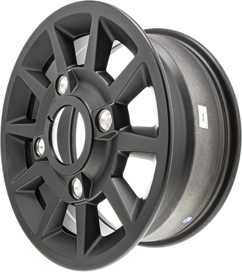 Front Rim 14 in. X 6 in. Wide Flash Black E4404