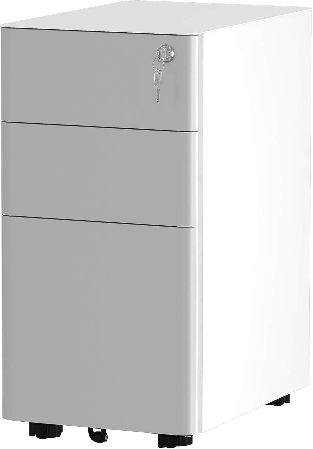 Black 3-Drawer Metal Filing Cabinet C756588