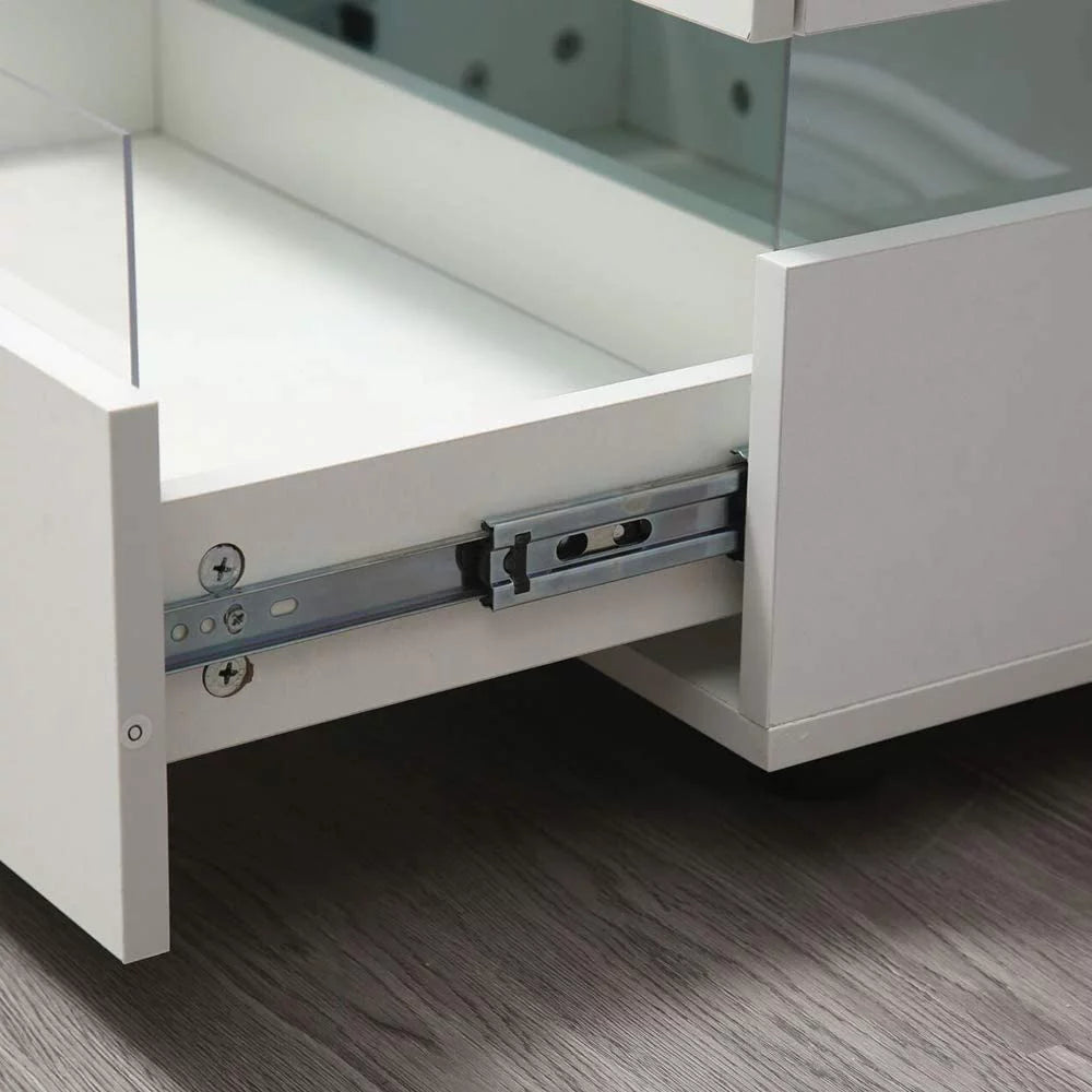 White High Gloss 2 Drawer Nightstand H4231