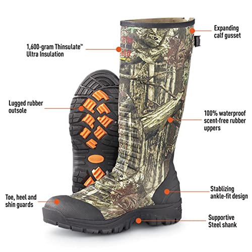 Men's Ankle Fit Camo Hunting Insulated Rubber Boots Waterproof Rain Shoes S1331