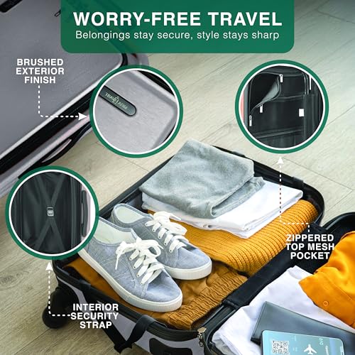 Black 22 Inch Carry On Luggage with Wheels M84153