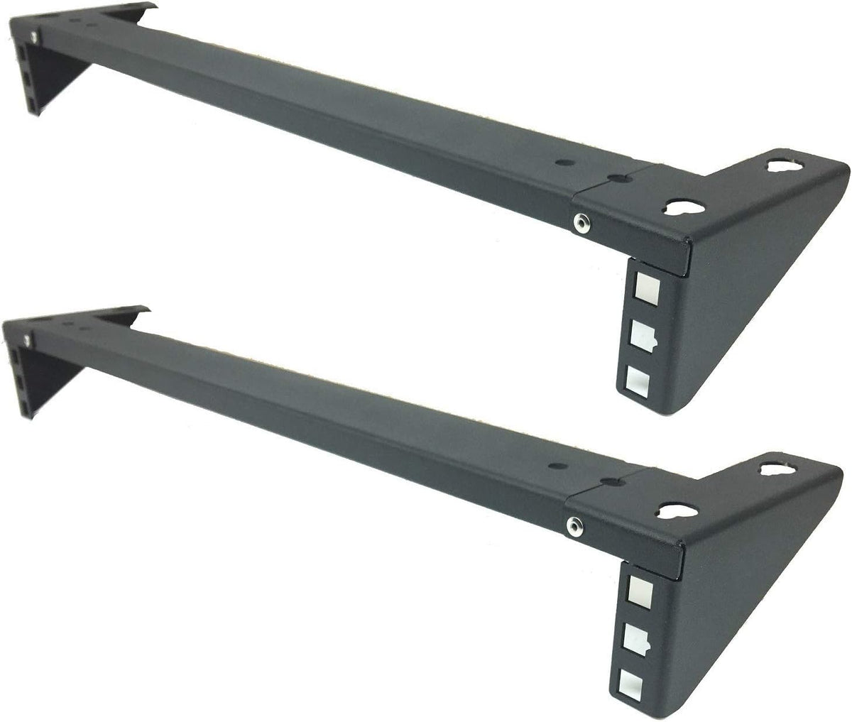 2 Pack 1U Foldable 19 Inches Cold Rolled Steel Vertical Wall Mount Rack Including Hardware T650446