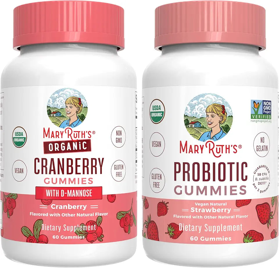 Cranberry Probiotic Gummies Strawberry Vegan Non-GMO I123064