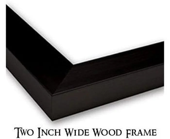 Large Black Wood Framed Print Art D480