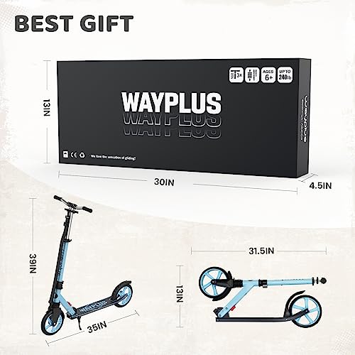 Kick Scooter, Foldable, Lightweight, 8IN Wheels, Max Load 240 LBS W245