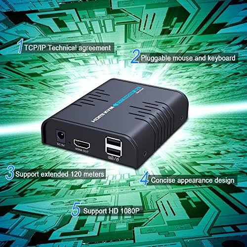 HDMI KVM Extender Over Single Cat 5/5E/6/7 Ethernet Cable K72885