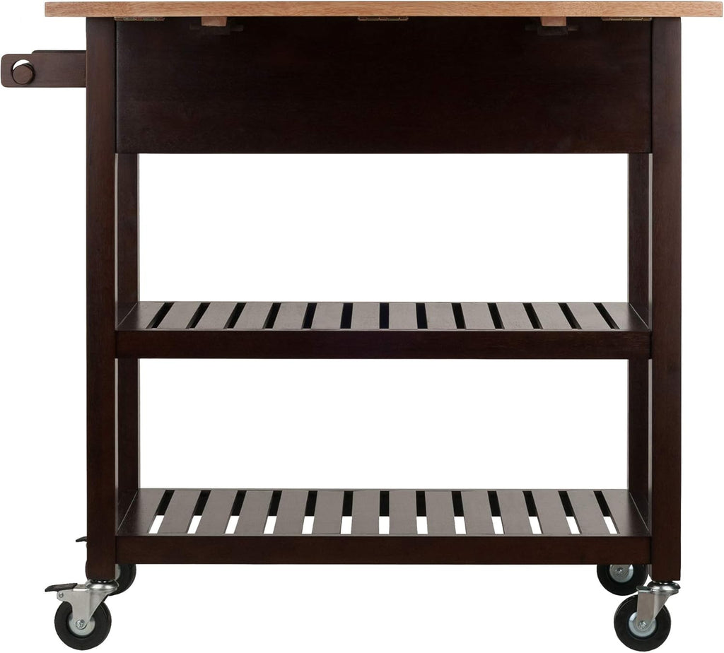 Cappuccino Natural Kitchen Cart B99527