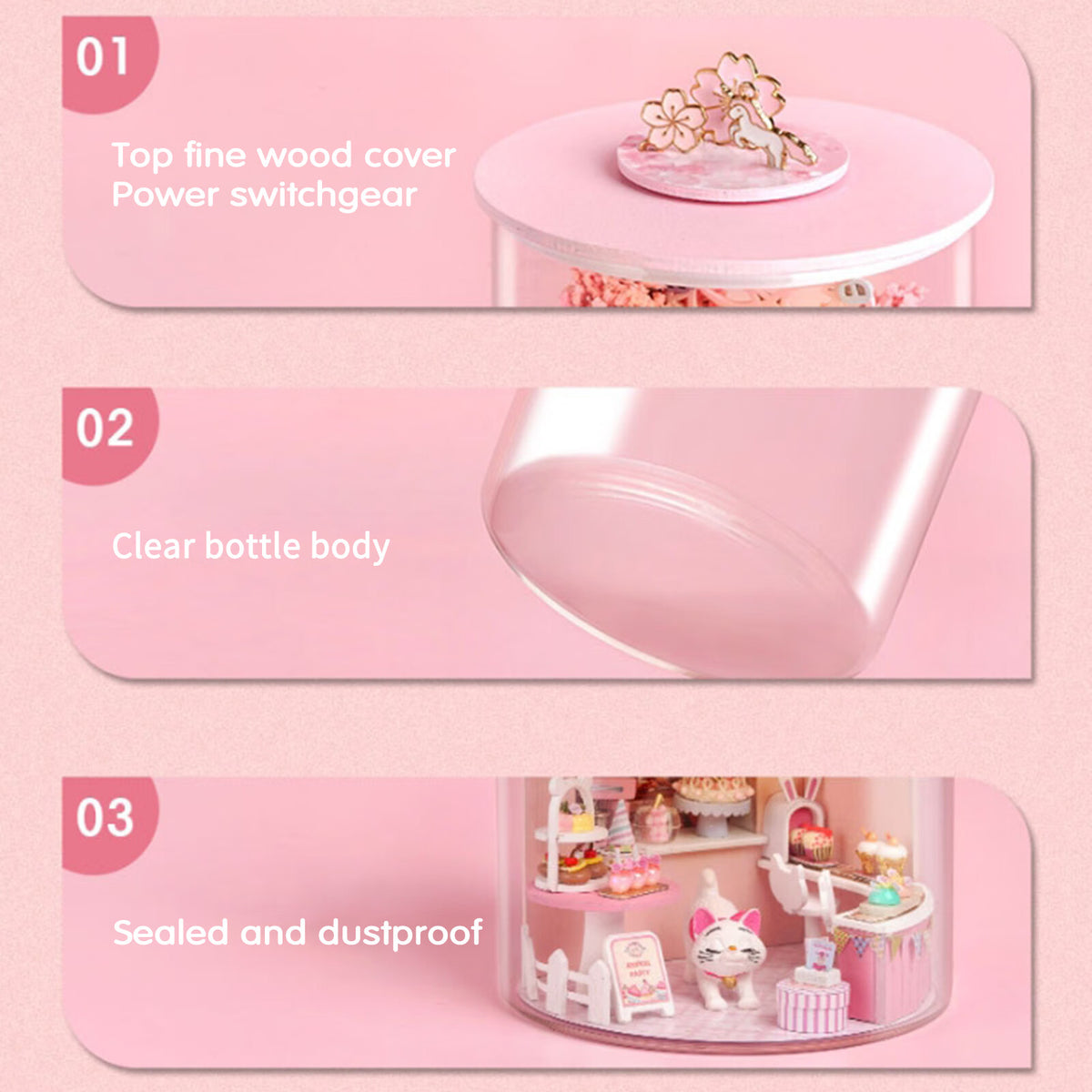 DIY Miniature Dollhouse Kit with LED O7322
