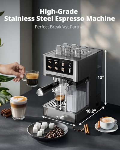 20 Bar Espresso Machine with Milk Frother and Dual Boiler Y195