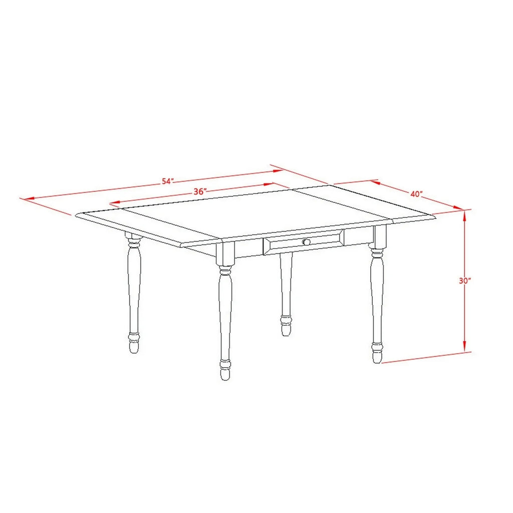 5 Pc Wood Dining Table Set with 4 Chairs Q371