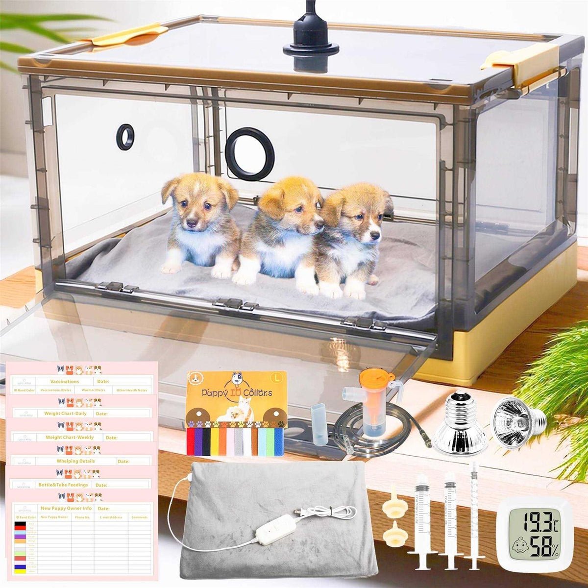Puppy Incubator with Bed Pad and Feeding Tube G755780