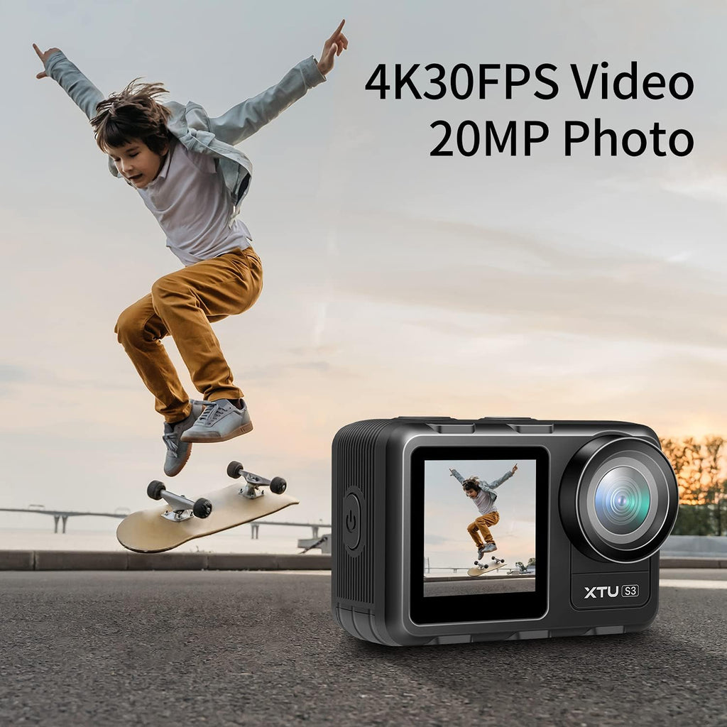 4K30FPS WiFi Action Camera Waterproof Sports Camera with Dual Touch Screen Display I811
