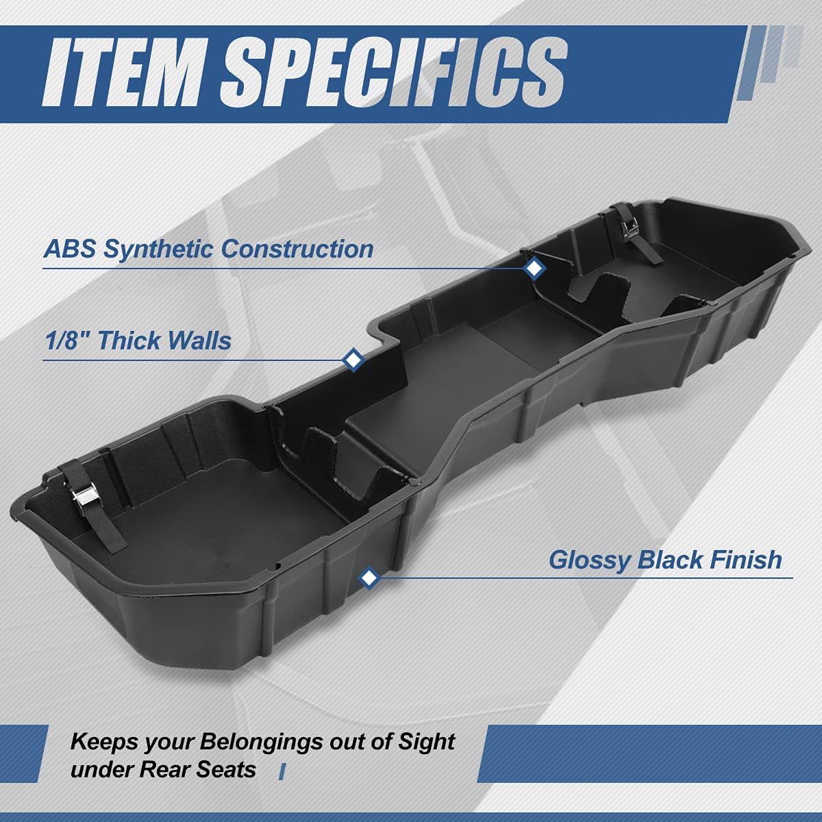 Under Seat Tool Storage Organizer Box Tray U735