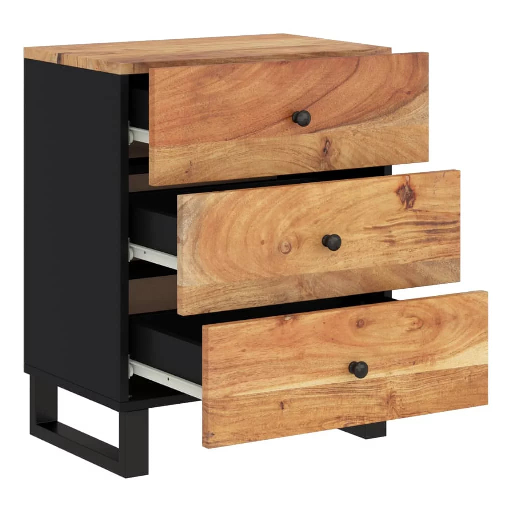 Solid Wood Acacia Bedside Cabinet E1278