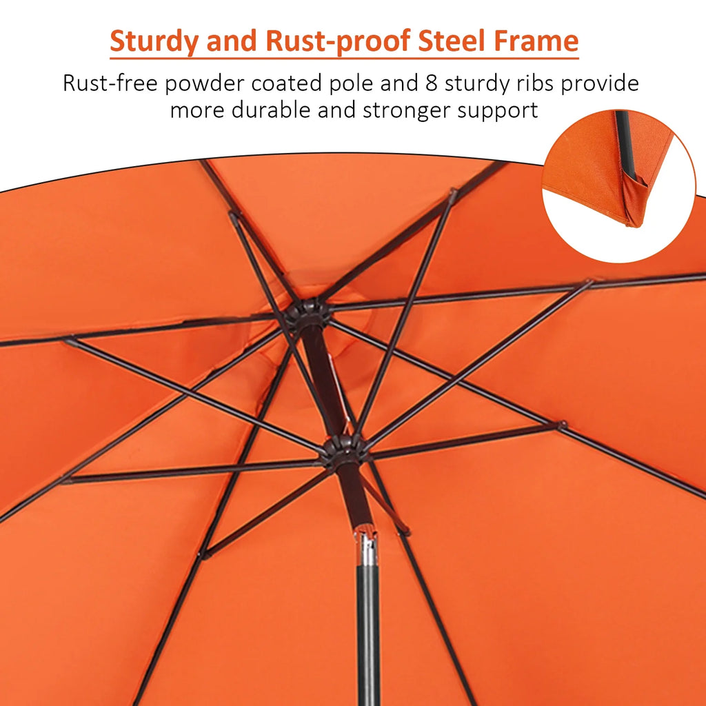10ft Offset Patio Umbrella with Cross Base L64456