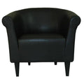 Black Faux Leather Upholstered Club Chair G540